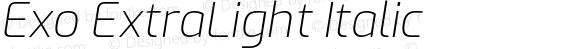 Exo ExtraLight Italic