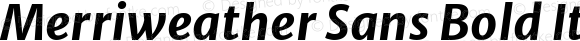 Merriweather Sans Bold Italic