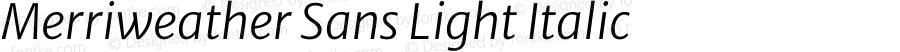 Merriweather Sans Light Italic