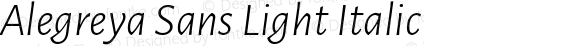 Alegreya Sans Light Italic