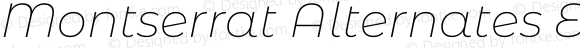 Montserrat Alternates ExtraLight Italic