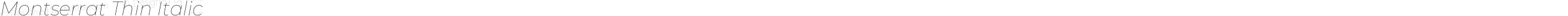 Montserrat Thin Italic
