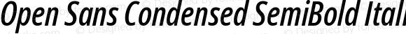 Open Sans Condensed SemiBold Italic