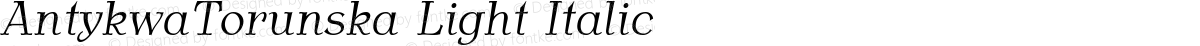 AntykwaTorunska Light Italic