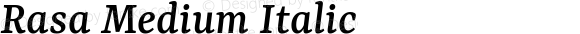 Rasa Medium Italic