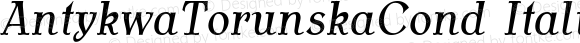 AntykwaTorunskaCond Italic