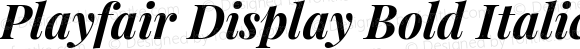 Playfair Display Bold Italic