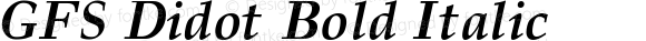 GFS Didot Bold Italic