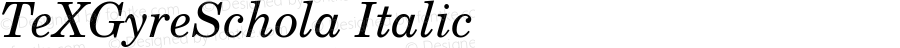 TeXGyreSchola Italic