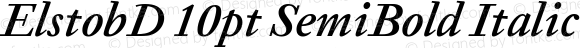 ElstobD 10pt SemiBold Italic