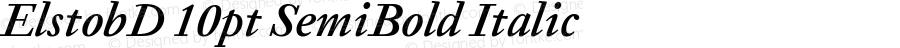 ElstobD 10pt SemiBold Italic