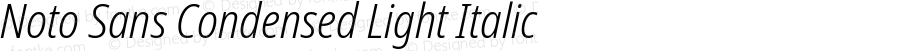 Noto Sans Condensed Light Italic