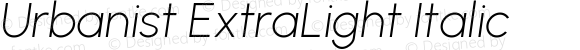 Urbanist ExtraLight Italic