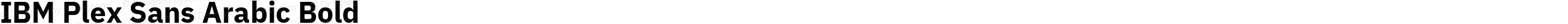 IBM Plex Sans Arabic Bold