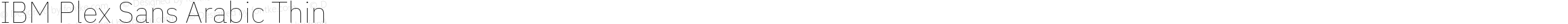 IBM Plex Sans Arabic Thin