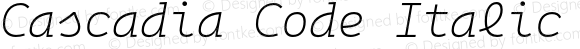 Cascadia Code Italic ExtraLight Italic