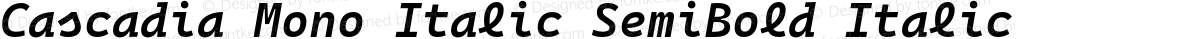 Cascadia Mono Italic SemiBold Italic