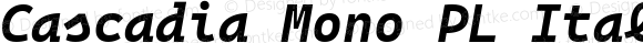Cascadia Mono PL Italic Bold Italic