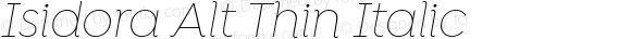 Isidora Alt Thin Italic