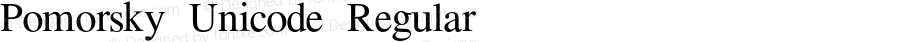 Pomorsky Unicode
