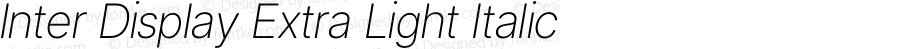 Inter Display Extra Light Italic