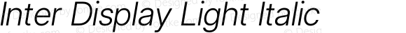 Inter Display Light Italic