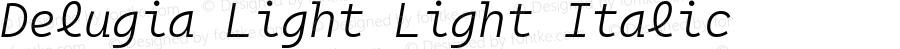 Delugia Light Light Italic v2105.24.1