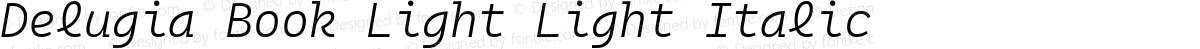 Delugia Book Light Light Italic