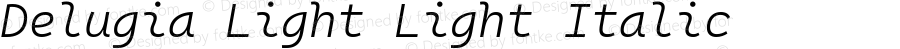 Delugia Light Light Italic v2105.24.2-1-ga2e91f1