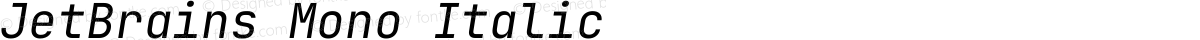 JetBrains Mono Italic