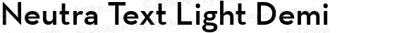Neutra Text Light Demi