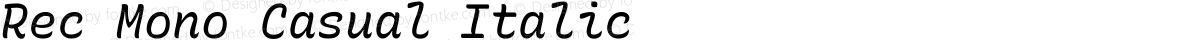 Rec Mono Casual Italic