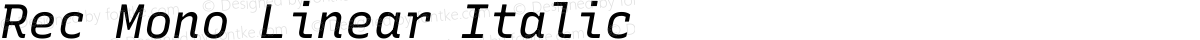 Rec Mono Linear Italic