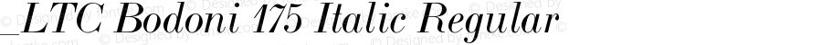 _LTC Bodoni 175 Italic Regular Version 1.0 Extracted by ASV http://www.buraks.com/asv