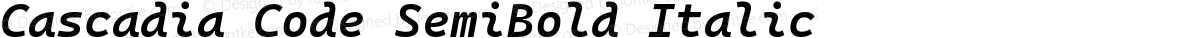 Cascadia Code SemiBold Italic