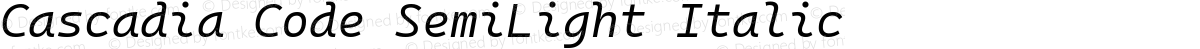 Cascadia Code SemiLight Italic