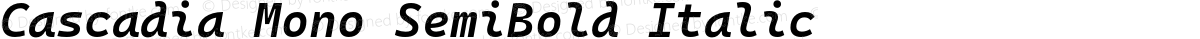 Cascadia Mono SemiBold Italic