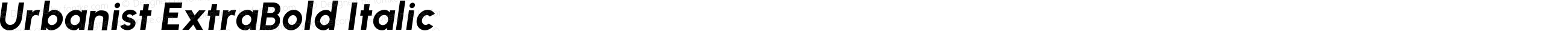 Urbanist ExtraBold Italic