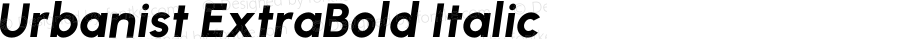 Urbanist ExtraBold Italic