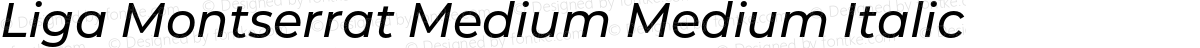 Liga Montserrat Medium Medium Italic