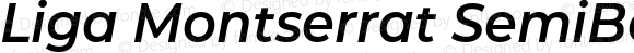 Liga Montserrat SemiBold SemiBold Italic