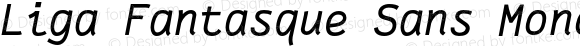 Liga Fantasque Sans Mono LargeLineHeight Italic