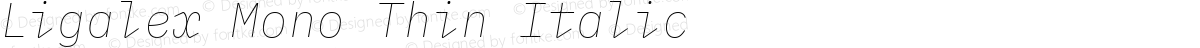 Ligalex Mono Thin Italic