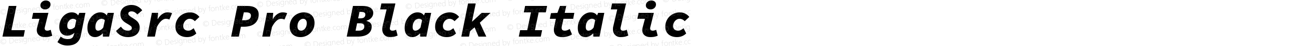 LigaSrc Pro Black Italic