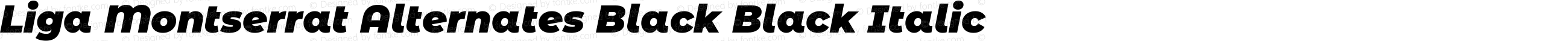 Liga Montserrat Alternates Black BlackItalic