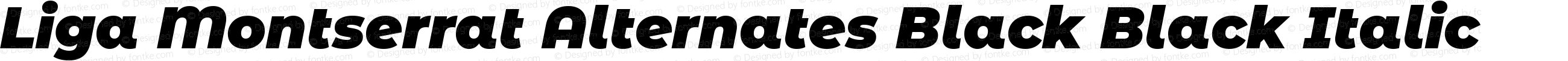 Liga Montserrat Alternates Black BlackItalic