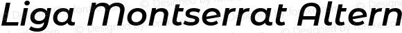 Liga Montserrat Alternates SemiBold SemiBold Italic