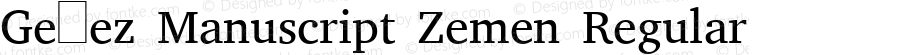 Geʾez Manuscript Zemen Regular