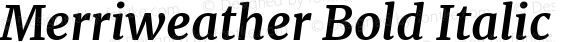 Merriweather Bold Italic