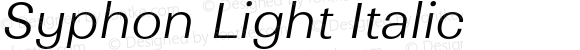 Syphon Light Italic